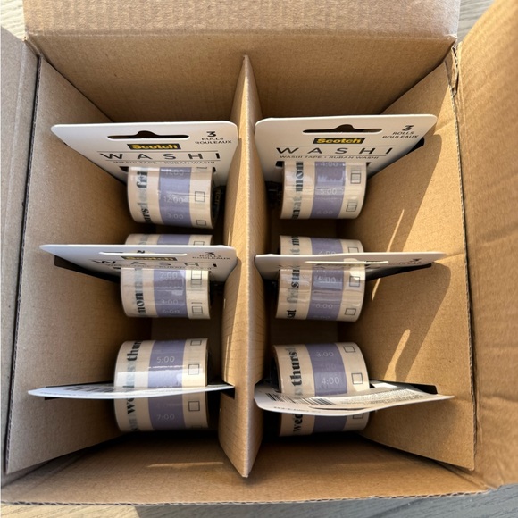 Scotch Expressions Washi Tape, Journaling and Calendar Design 6 pack - Picture 3 of 7